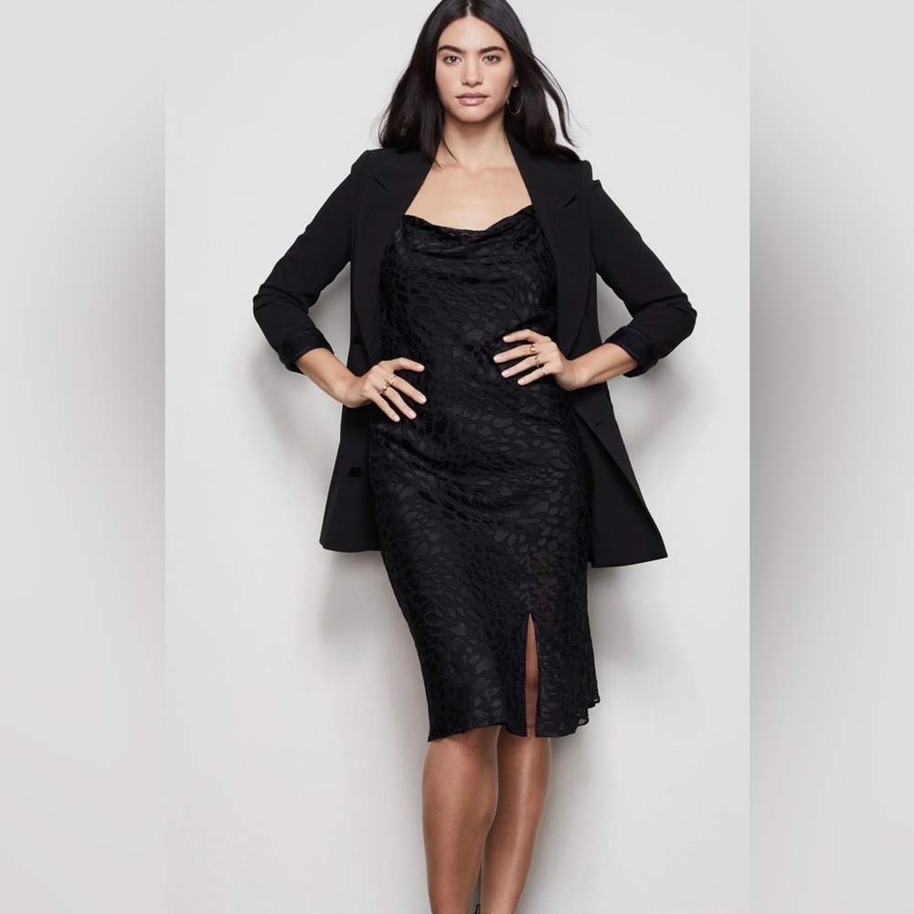 MIDNIGHT LEOPARD BURNOUT SLIPDRESS